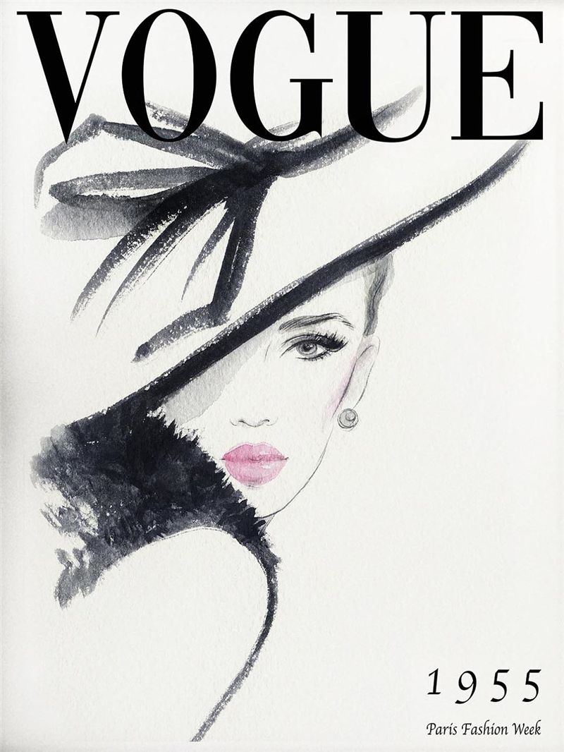 Vogue Paris Girl Poster Fashion Illustration Vogue Fashion House Canvas Art Posters Art