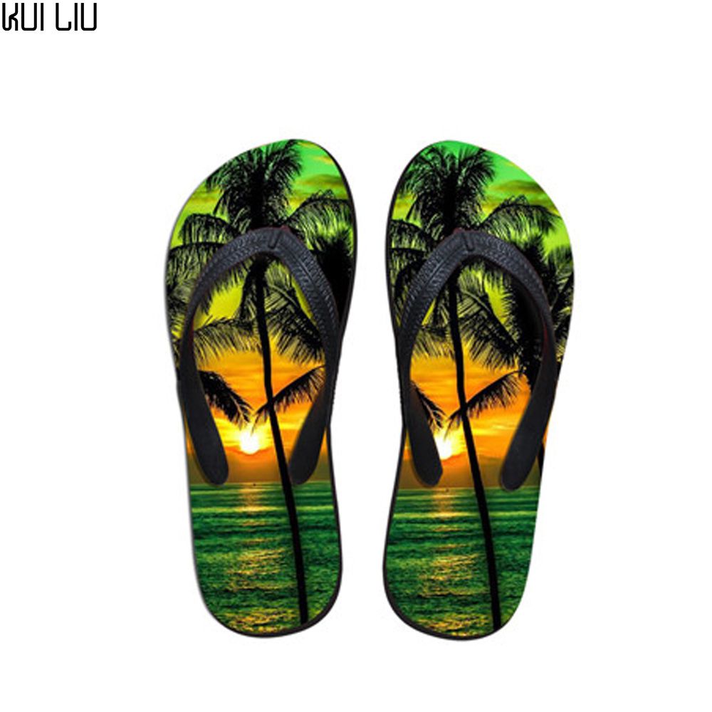 palm tree flip flops
