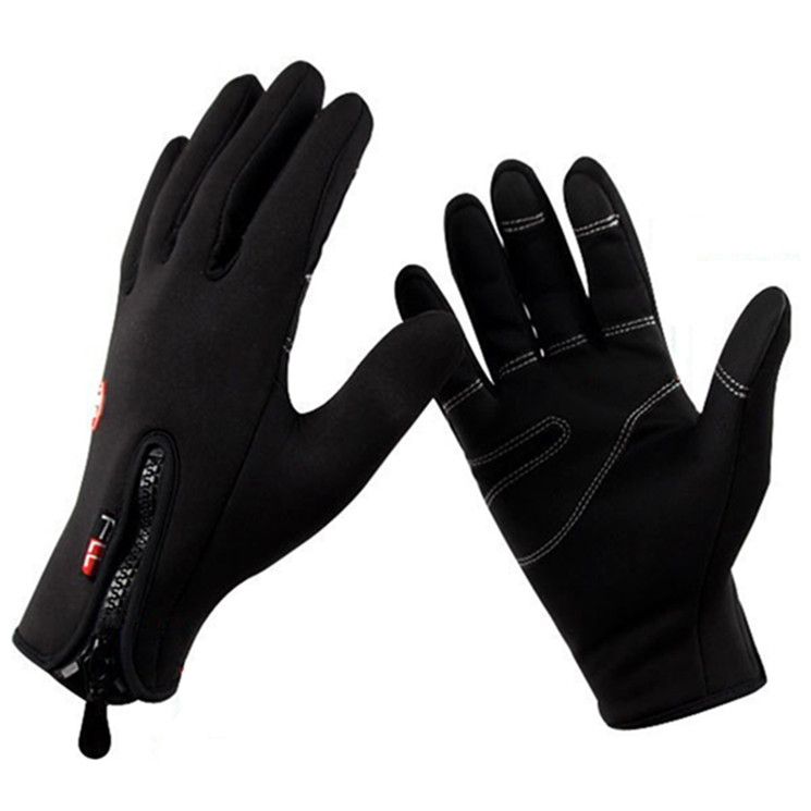 Guantes a prueba de viento Ciclismo táctil Guantes Hombres Mujeres Invierno Cálido Guantes Montar