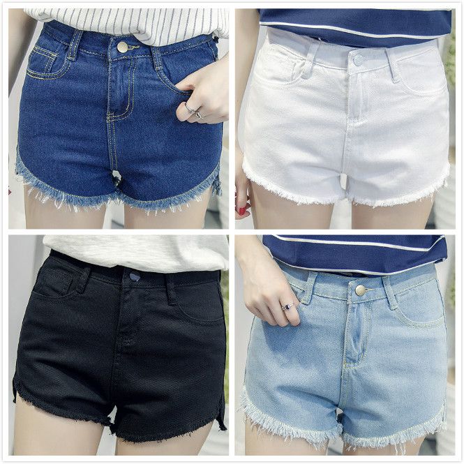 denim shorts short in front long in back