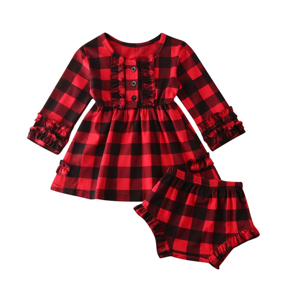 baby tartan christmas dress