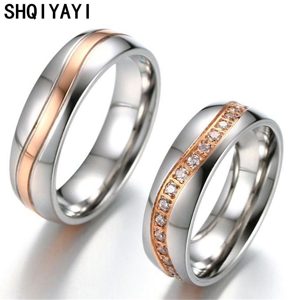 2020 Shqiyayi Romantic Wedding Ring For Lover Stainless Steel