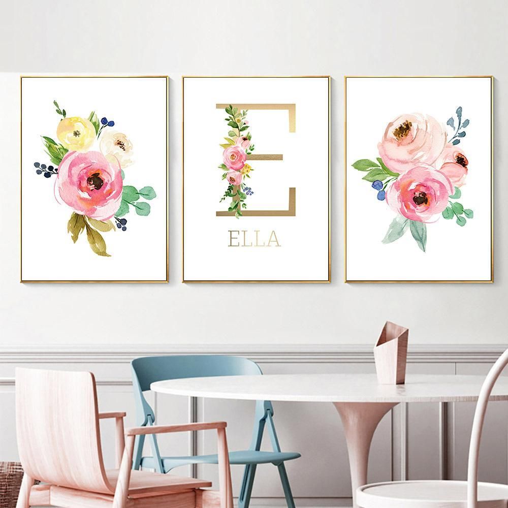 2020 Flower Quotes Canvas Painting Custom Name Wall Art Print Baby Poster Nursery Canvas Nordic Poster Wall Picture Girl Room Decor From Jurassicstore 41 8 Dhgate Com