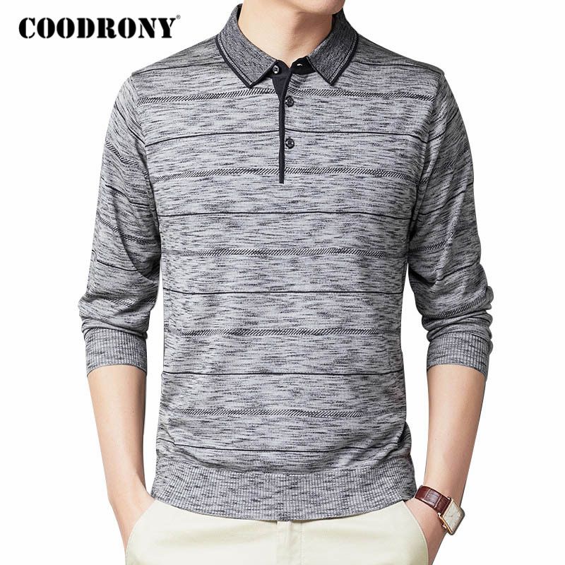 2020 Coodrony Striped Sweater Men Spring Autumn Knitwear Pullover