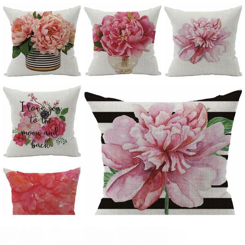 pink floral pillows
