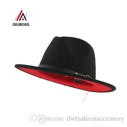 mens red wide brim hat