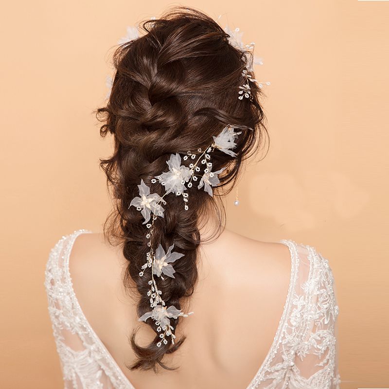 Gold Color Crystal Hairband For Wedding Hair Accessories Handmade