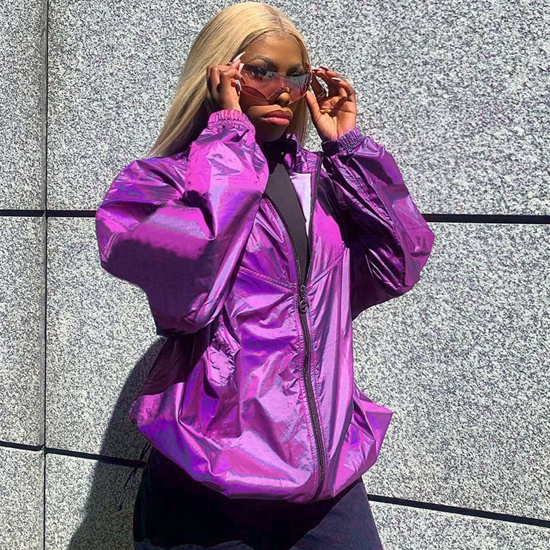 Womens Jackets Streetwear Purple 