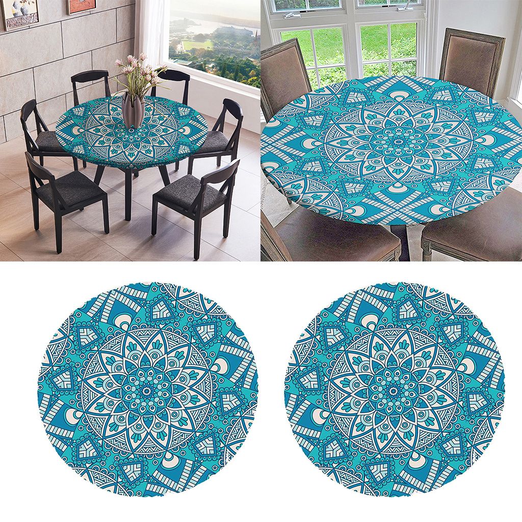 2021 Elastic Fitted Table Cover Polyester Vinyl Round Tables Tablecloth Table Cloth Waterproof Table Pads Tabletop Decor Blue 1 5m Blue From Zeyuantrading 28 39 Dhgate Com