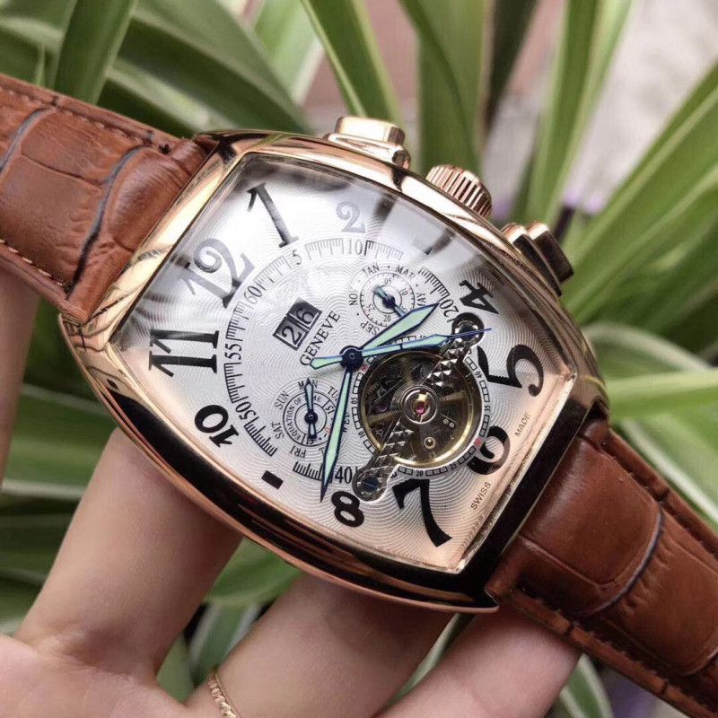 Acquistare 2019 Barrel Watch Calendario Meccanico Automatico Orologio Da Uomo  Rettangolare Tendenza Autentico Nuovo Cinturino In Pelle Sociale  Configurazione High End Economico | Consegna Veloce E Qualità | It.Dhgate