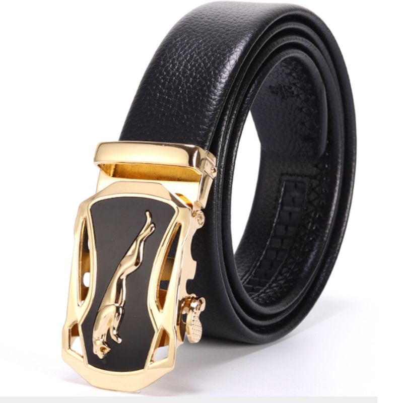 Gold Jaguar Mens Belts Luxury Genuine 