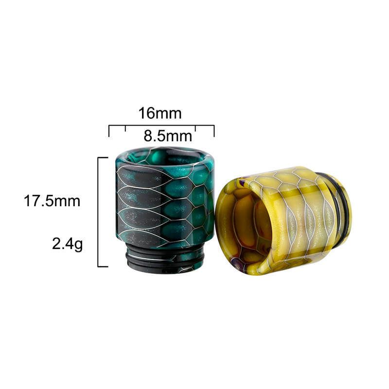 Drip Tip 810 Cobra Boquilla de Resina para Vape Compatible TFV8 TFV12 Amarillo