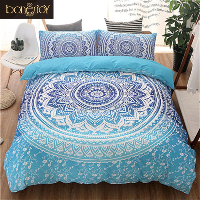 Blue Black Purple Color Bedding Kit For Adult Bedroom Full Queen King Size Bed Set Bohemian Bed Covers Boho Duvet Cover Bedding Bedding For Girls Queen Comforter Set From Bdhome 26 55 Dhgate Com