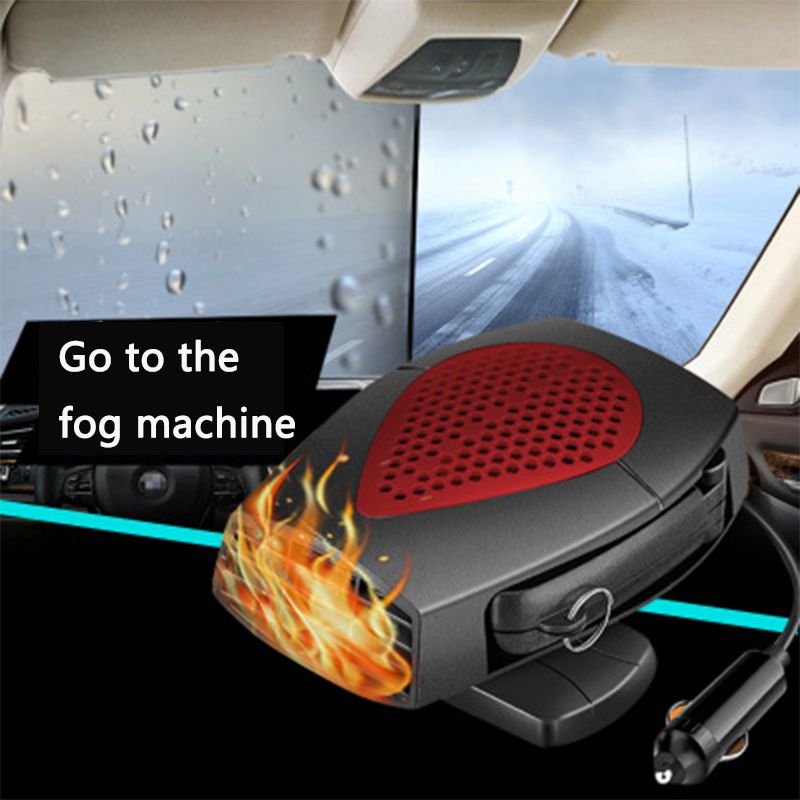 Calentador de coche 12 V 150 W con funci/ón de refrigeraci/ón y calefacci/ón color rojo apto para tipos generales de coches calentador de parabrisas 2 en 1 que se conecta al encendedor de cigarrillos