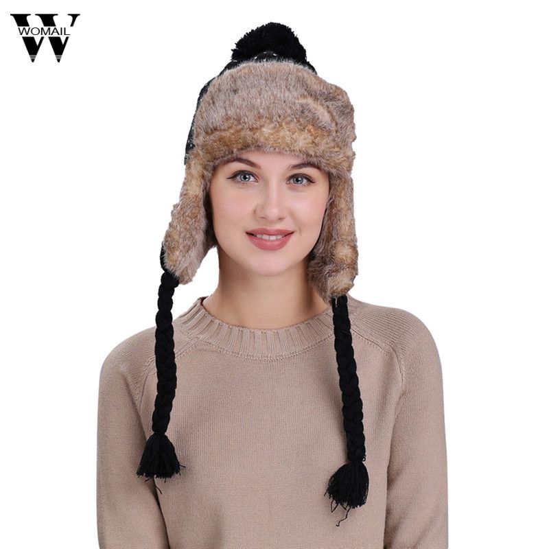 womens wool hat with ear flaps