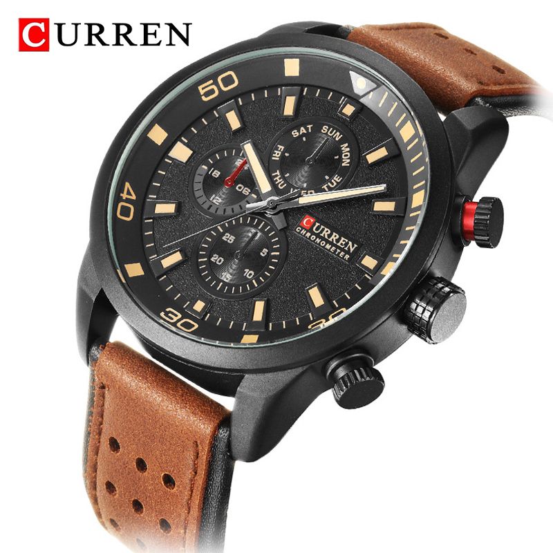 curren watch leather