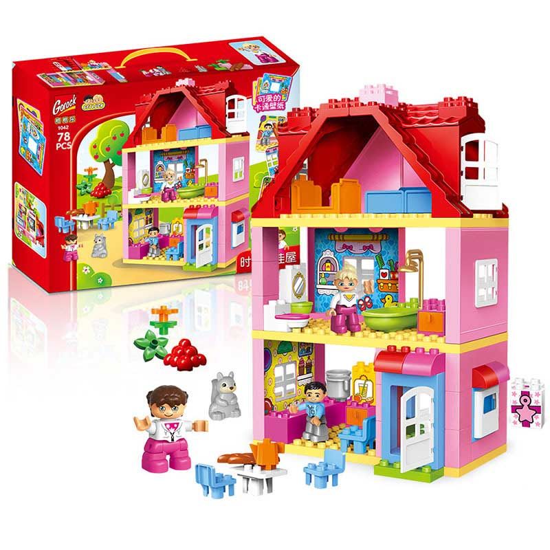Compre Ladrillos DIY Ciudad Azotea De La Casa Grande De Partículas Building Blocks Castillo De Juguetes Educativos Para Los Niños Duplo Regalos Para Bebés A 31,41 € Del Simplemarket | DHgate.Com