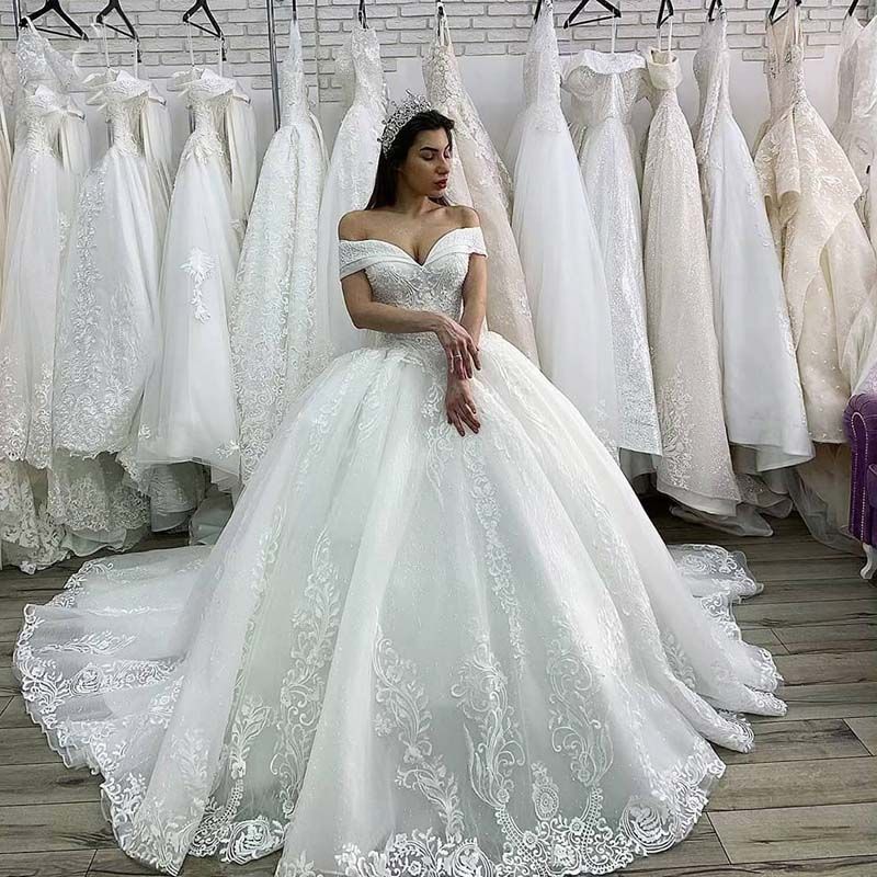 big sparkly wedding dress