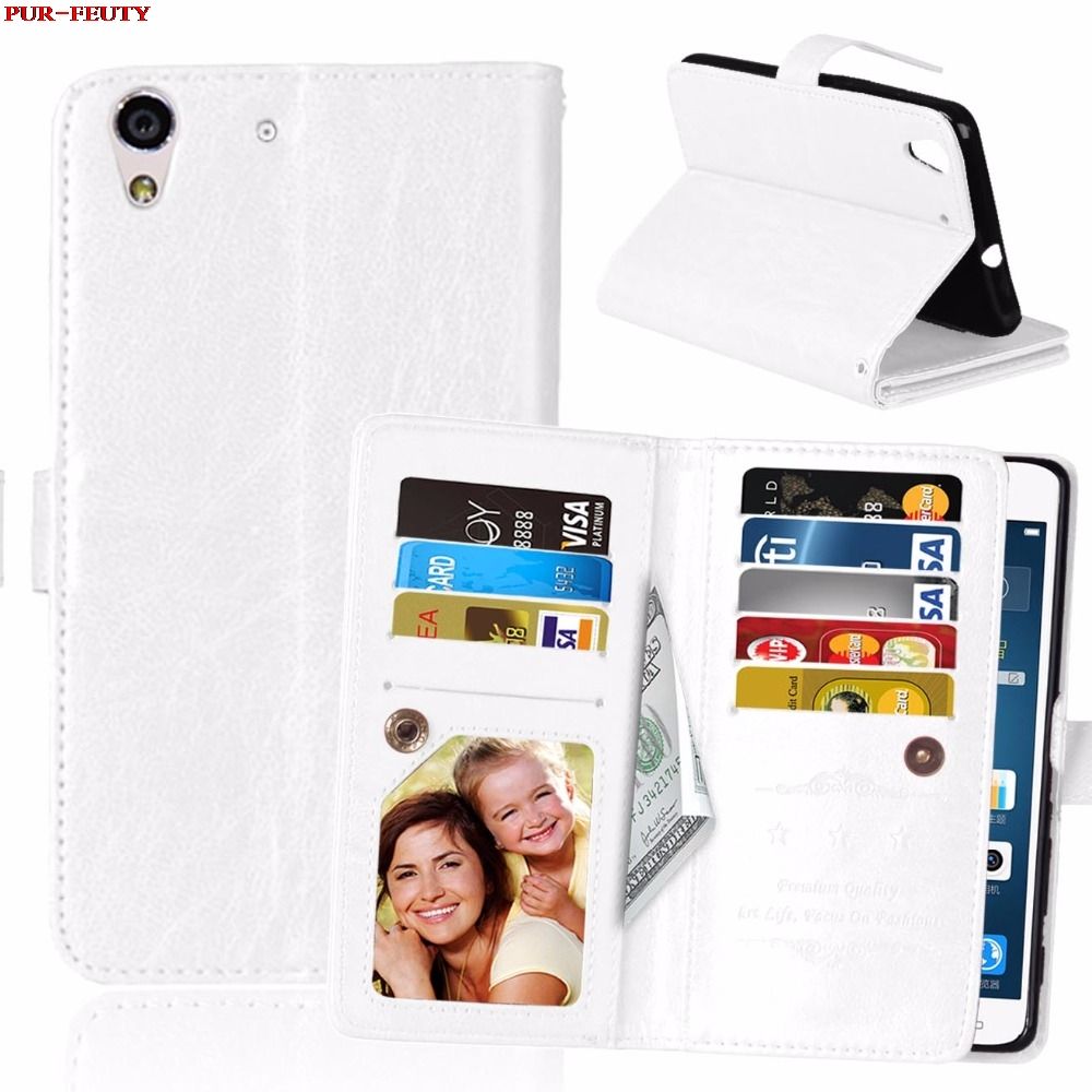 9 para Huawei Y6 2 L03 L21 L23 Soporte Funda de cuero