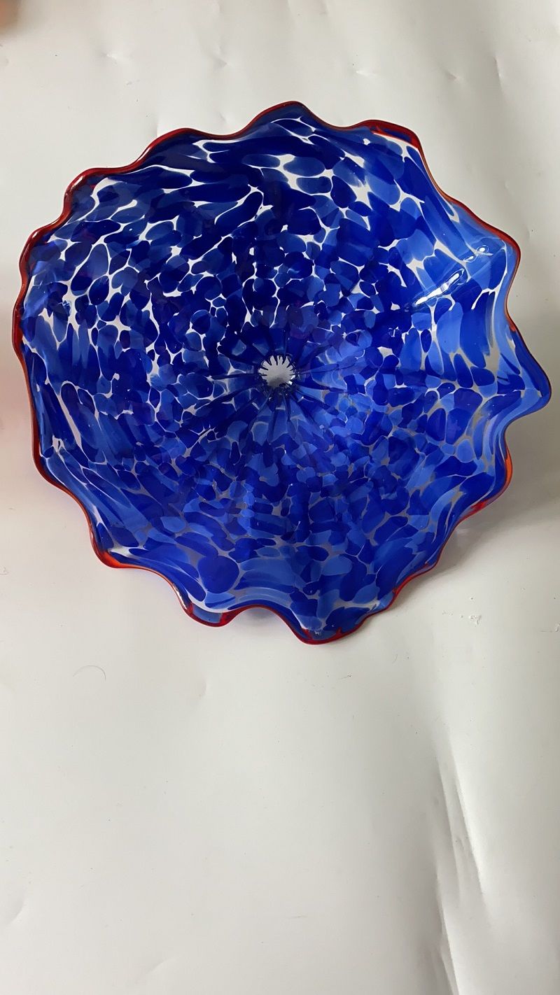 2019 Most Popular Handmade Blown Glass Wall Plates Modern