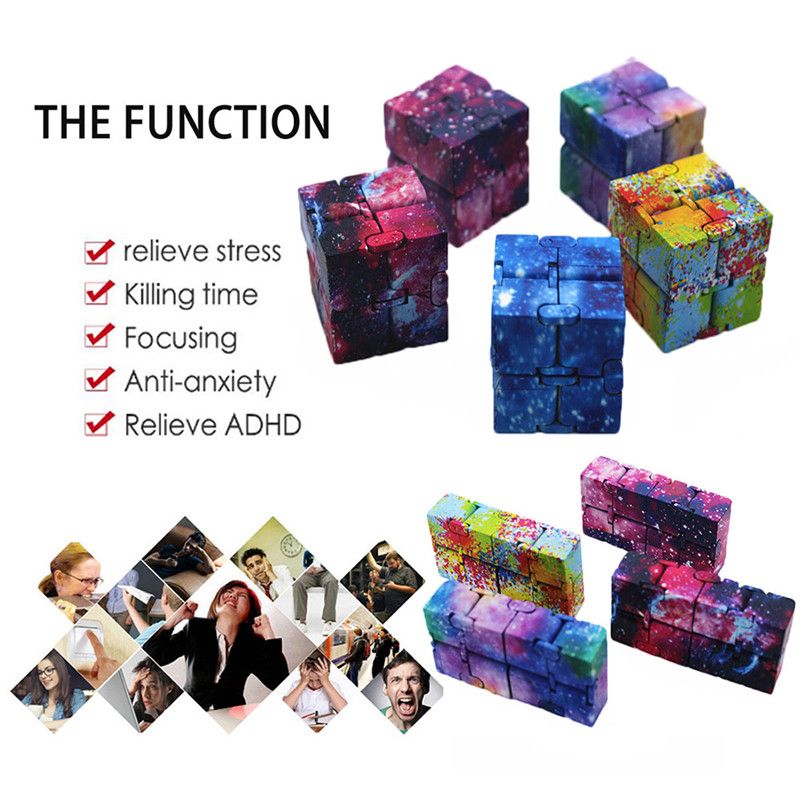 Infinity Cube Stress Relief Fidget Anti Anxiety EDC ADD ADHD Magic Puzzle Toy YP