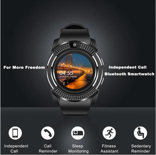 how to connect v8 smartwatch to phone