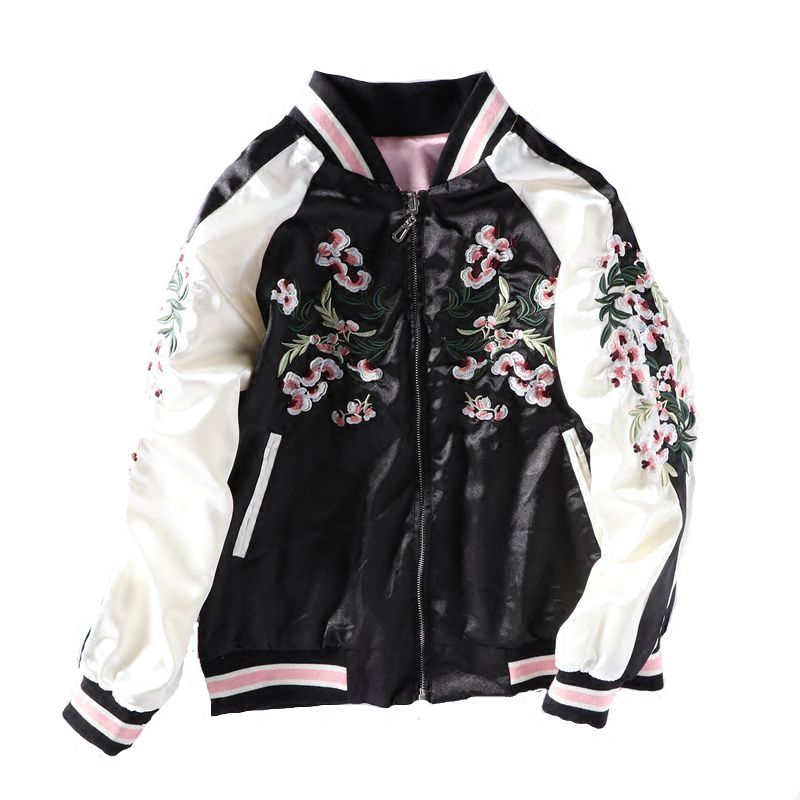 cherry blossom bomber jacket