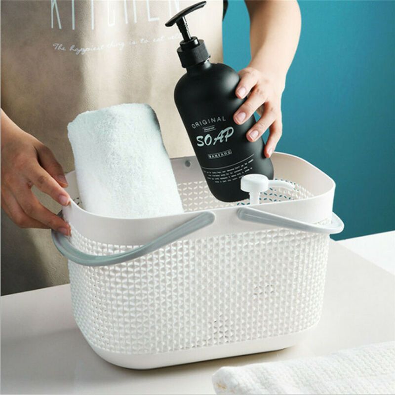 2020 Portable Plastic Bath Storage Basket Box Bin Container For Clothes