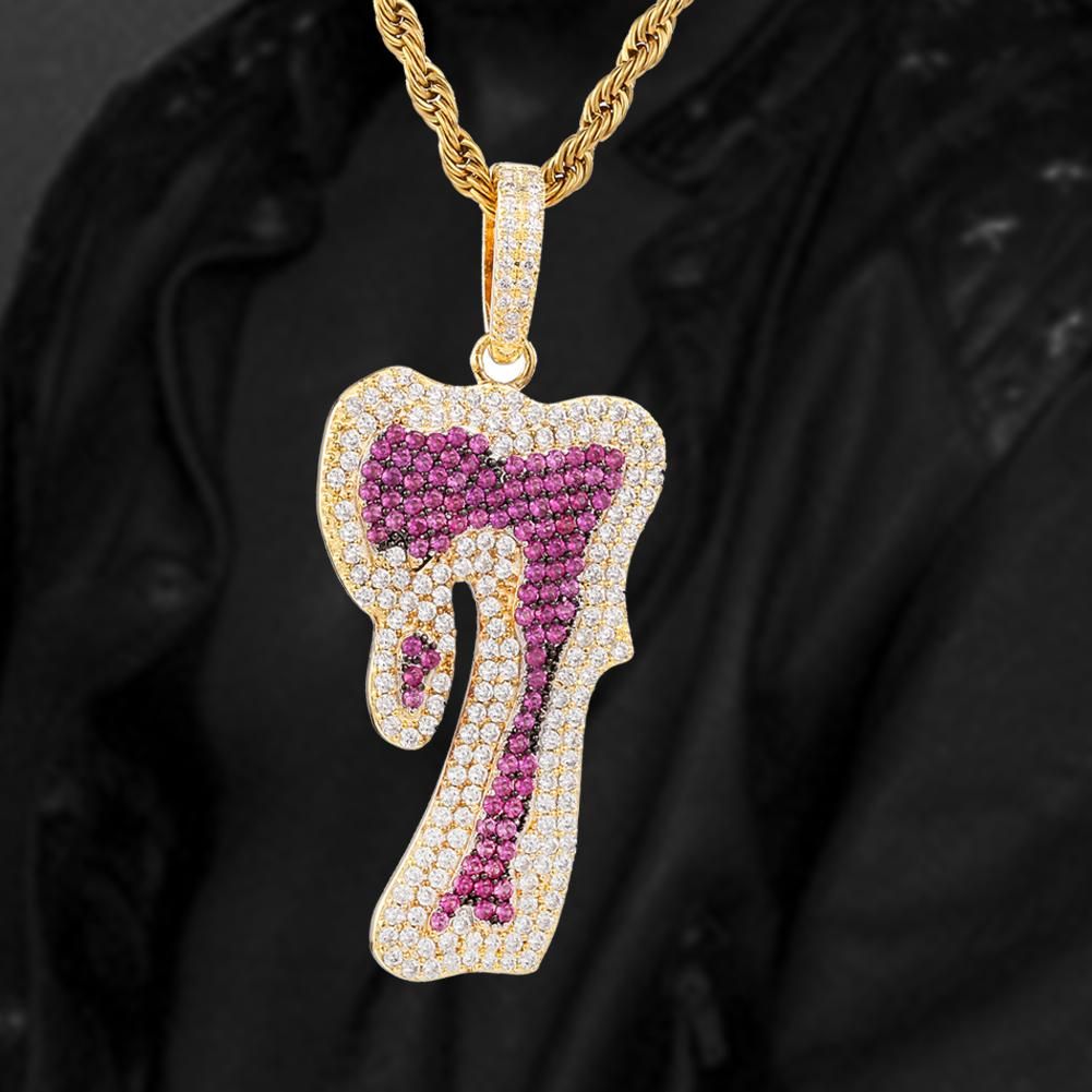 Purple Bling Cubic Zirconia Mens Womens 
