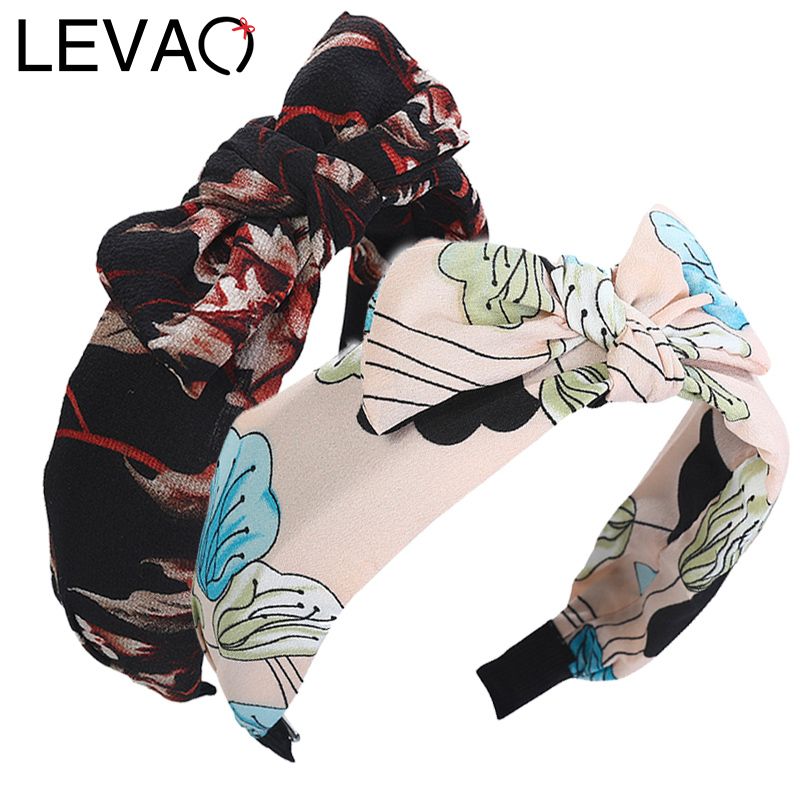Levao Multi Style Bohemian Printing Hairband Women Girls Cross