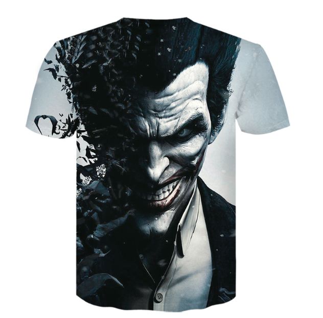Suicide Squad Womens Mens Quinn The Joker T Shirts Man 3D T Shirt Black Red  Short Sleeve Clothes fz2444