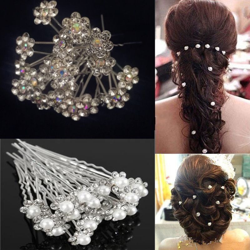 NEW Ladies Women SEQUIN BOW Head Hair Clip Girls Gem Party Wedding Hair Grip Pin