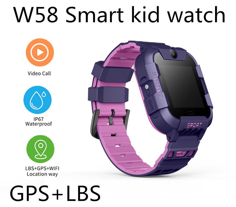 W58 Gps Smart Kid Watch Safe Sos Call Location Finder Locator Tracker Child Anti Lost Monitor Baby Wristwatch For Ios Apple 2g 4g Internet Smart Watches For Cheap Smart Watches Kids From Xctong3