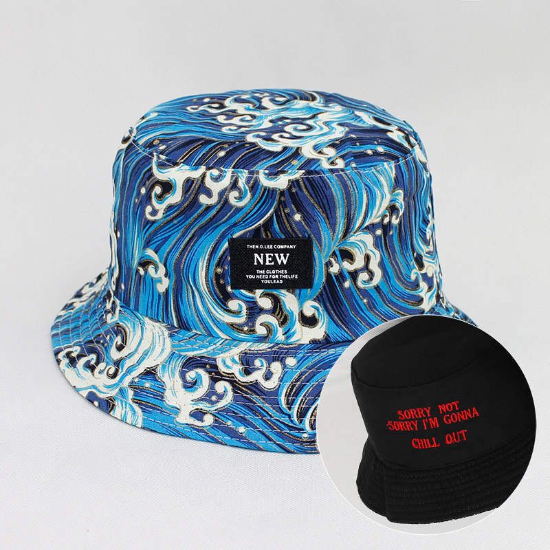 fish print hat