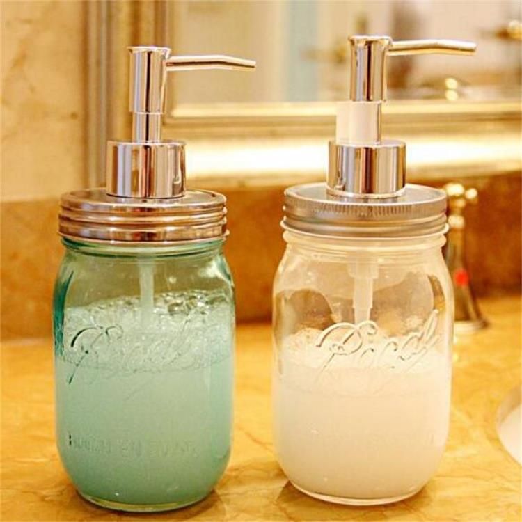 2019 450ml Diy Hand Soap Dispenser Stainless Steel Pump Mason Jar