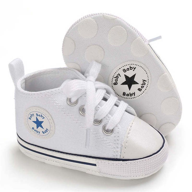 US Baby Boy Girl Anti-Slip Shoes Casual Canvas Sneakers Soft Soled First Walkers