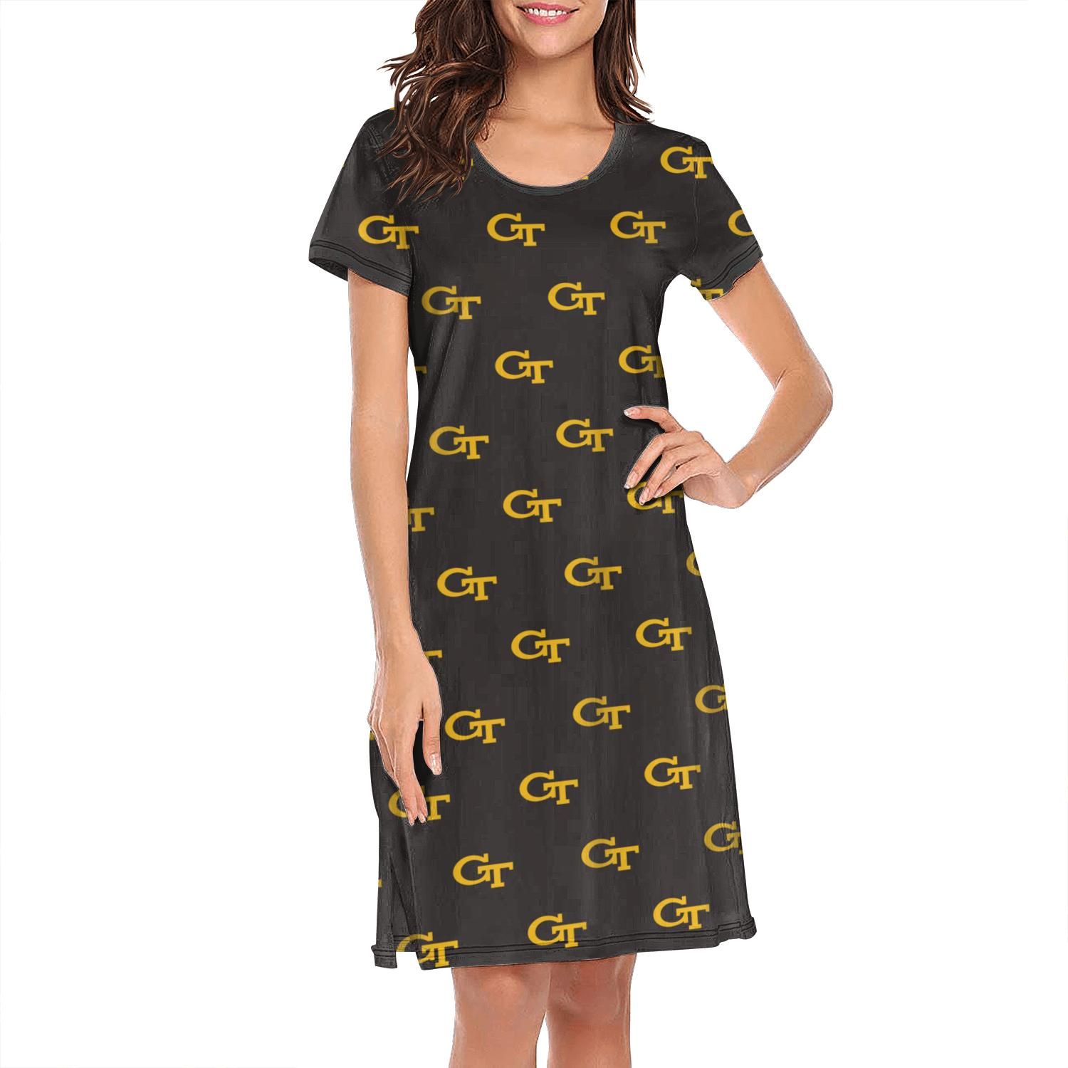 yellow and black shirt dress