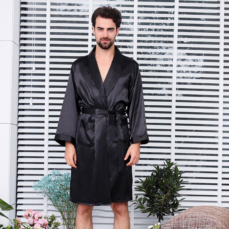 black summer dressing gown