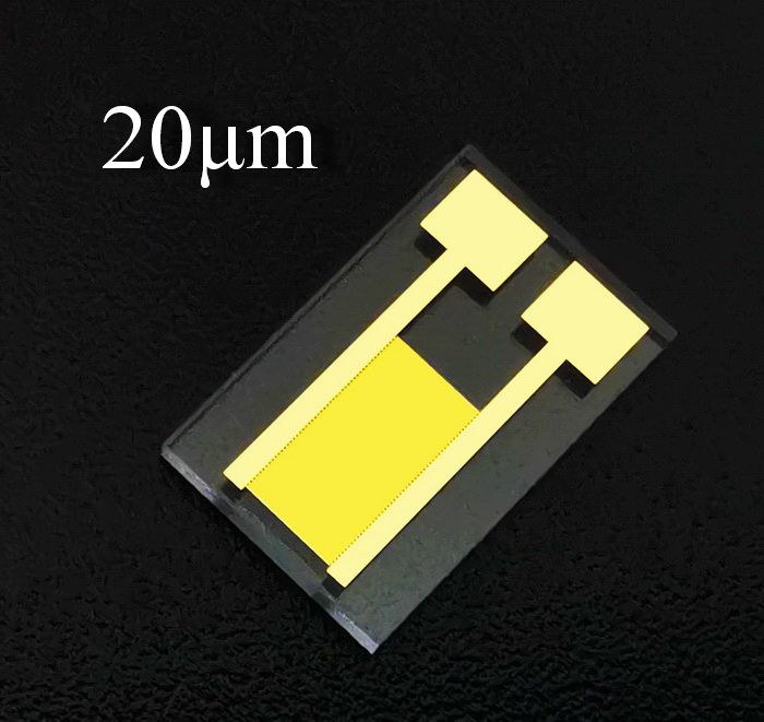 4 Pieces/Pack 10μm Quartz Glass Interdigitated Electrodes IDE Transparent Microelectrode MEMS Biosensor Medical Chemical Sensor Chip line Space 10μm 