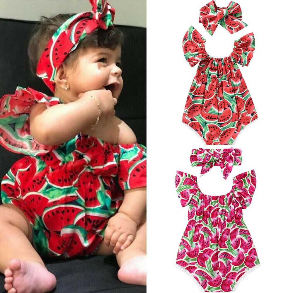 watermelon baby romper