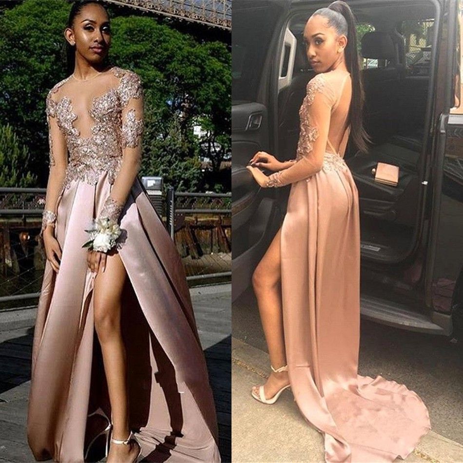 satin prom dresses 2019