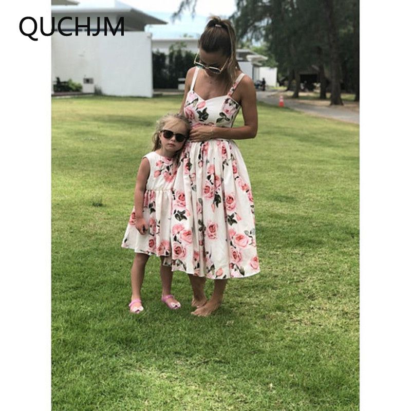 floral dress mom and daughter