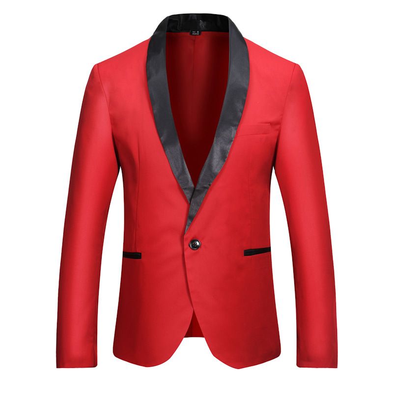 2021 Fashion Brand Mens Casual Red Suit Jacket Plus Size Wedding Slim