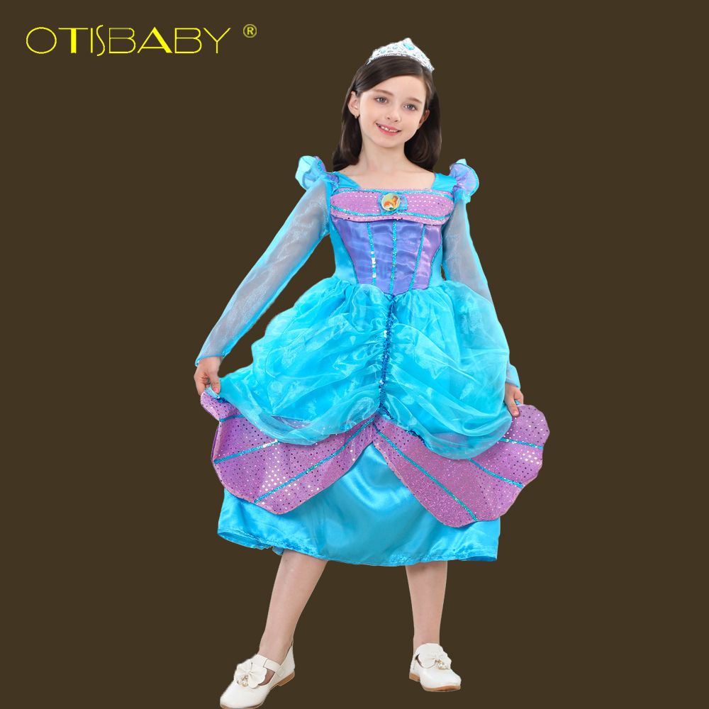 Grosshandel Madchen New Year Party Ariel Prinzessin Kleid Madchen Herrliche Kleine Meerjungfrau Kleider Blaue Meerjungfrau Kostum Fur Kinder Kinder Kleidung Von Shishan 31 44 Auf De Dhgate Com Dhgate