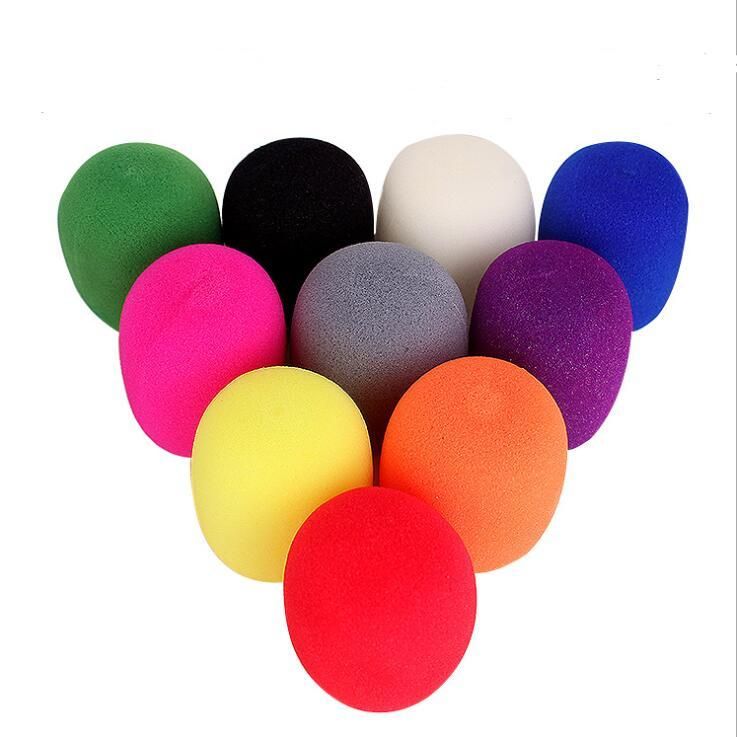 Black Handheld Stage Foam Ball Type Mic Anti Saliva Windscreen