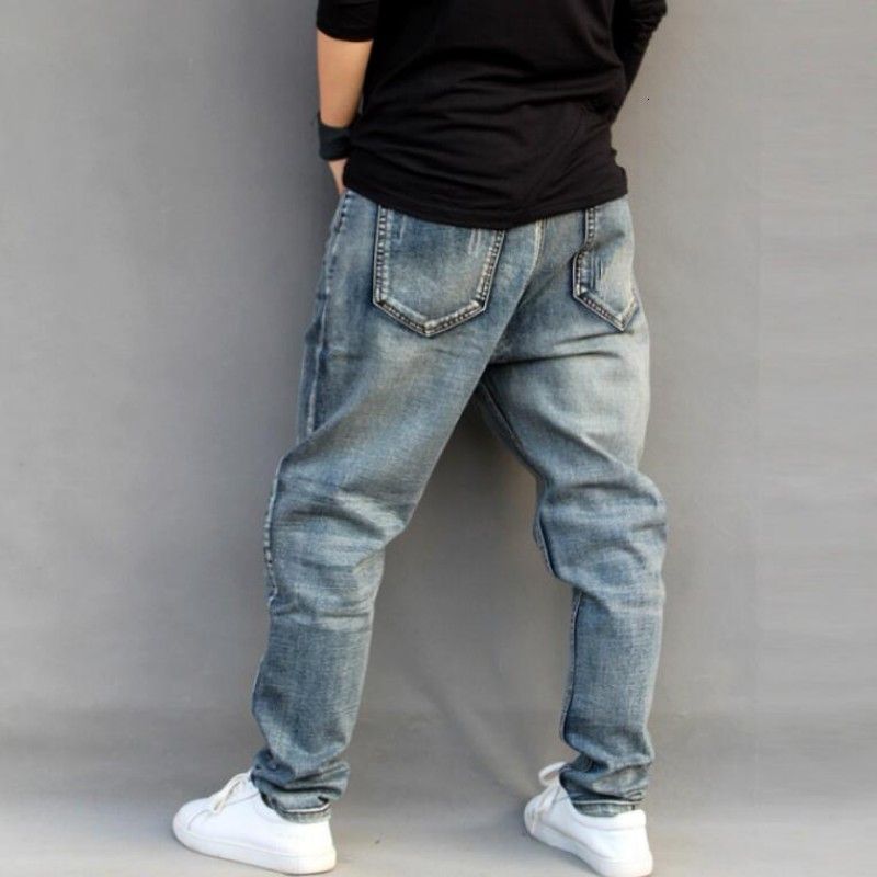 Compra Hombres Para Hombre Jeans Rotos Loose Fit Vintage Retro Lamentando  Harem Jeans Homme Cónicos Denim Pantalones Lápiz Barato | Entrega Rápida Y  Calidad | Es.Dhgate