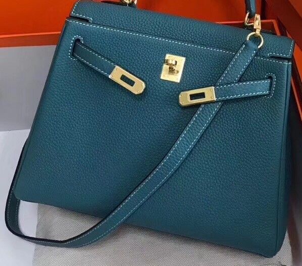 blue and gold purse