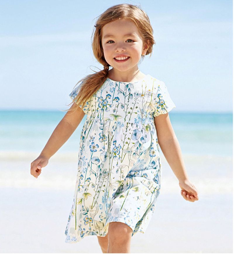 Venta caliente vestidos verano para niñas 2-7 años trajes de primavera para niños animales