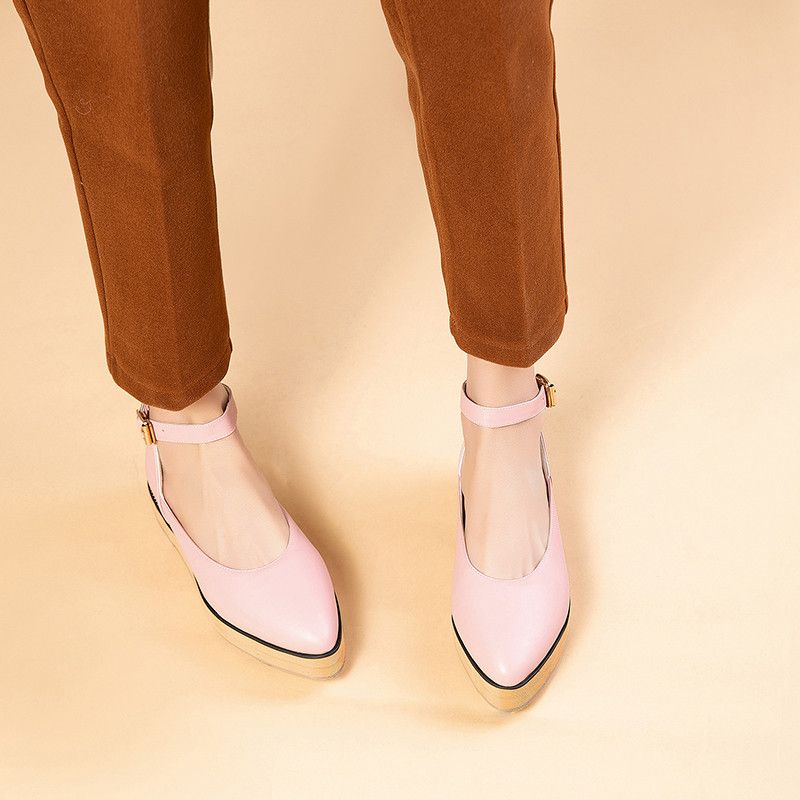 pink pointed toe flats