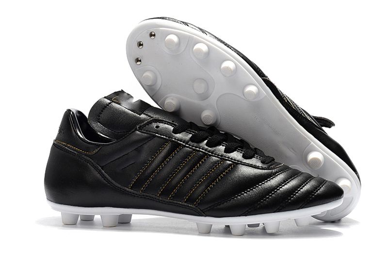 Compra Mens Nueva Copa Mundial FG Zapatos De Cuero De Fútbol Descuento  Tacos De Fútbol 2015 Copa Mundial De Fútbol Botas Negro Blanco Naranja  Botines De Futbol Barato | Entrega Rápida Y